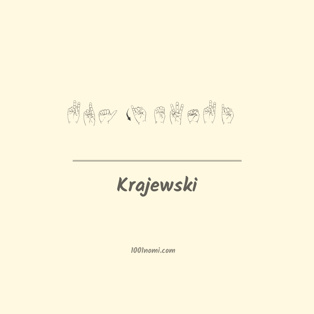 Krajewski nella lingua dei segni
