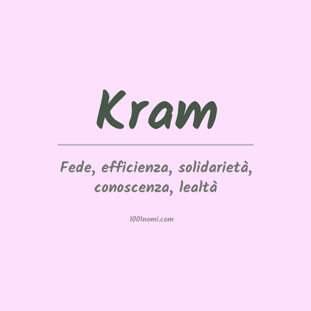 Significato del nome Kram