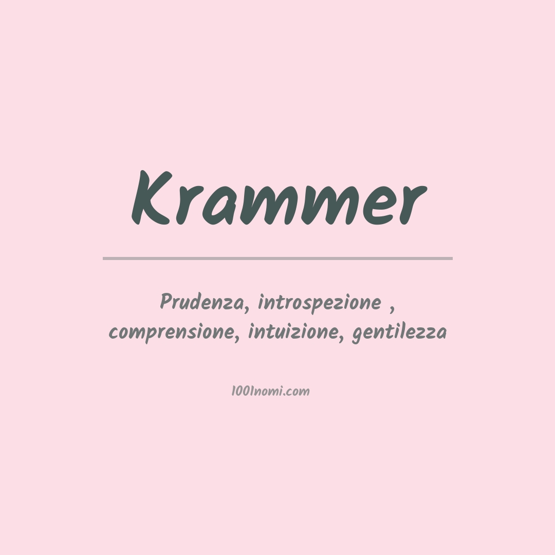 Significato del nome Krammer