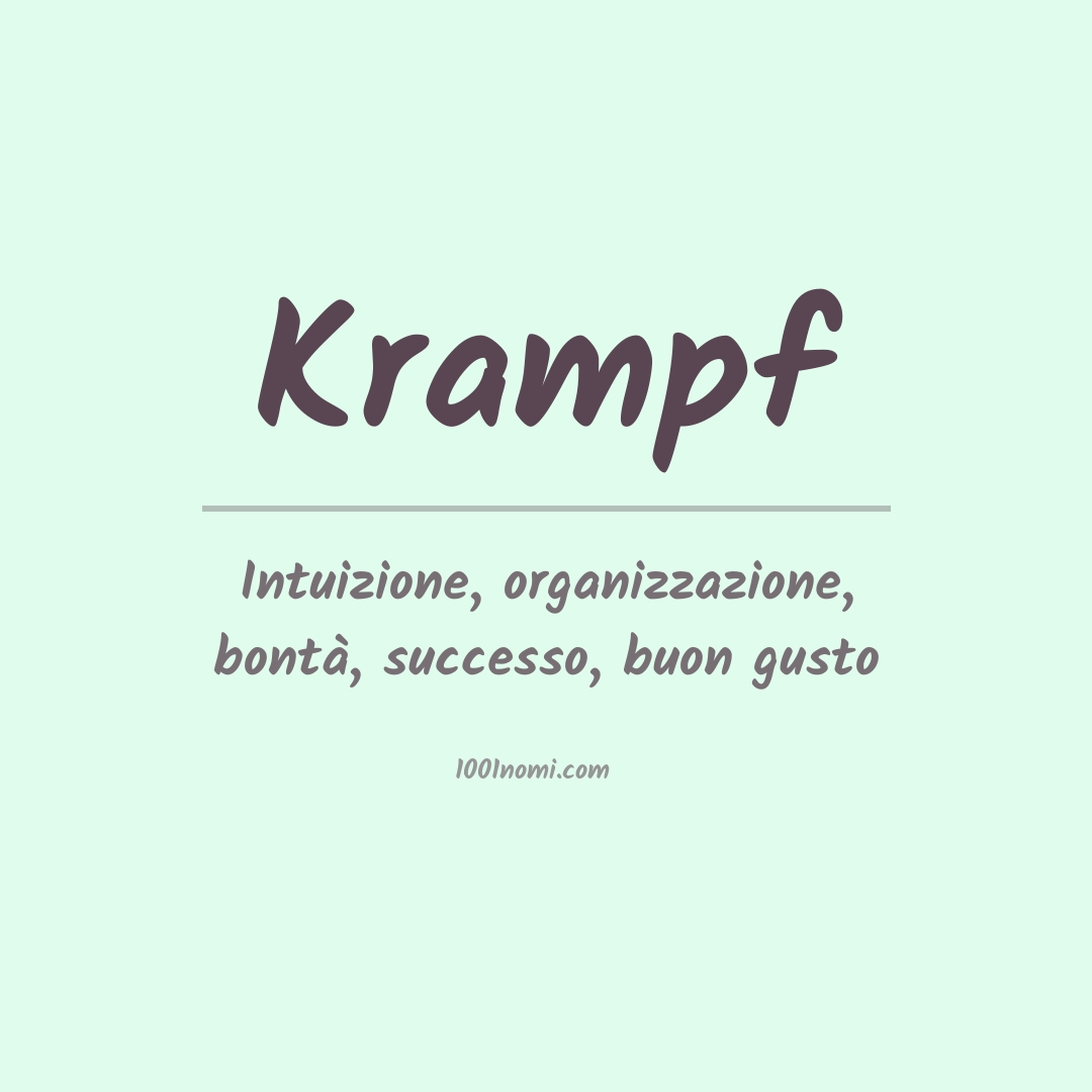 Significato del nome Krampf