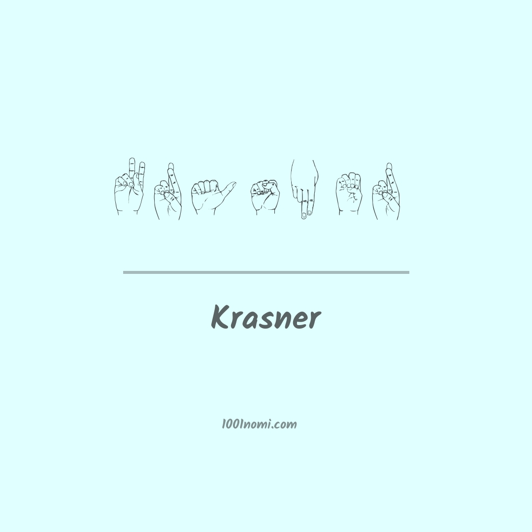 Krasner nella lingua dei segni