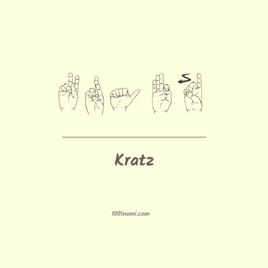 Kratz nella lingua dei segni