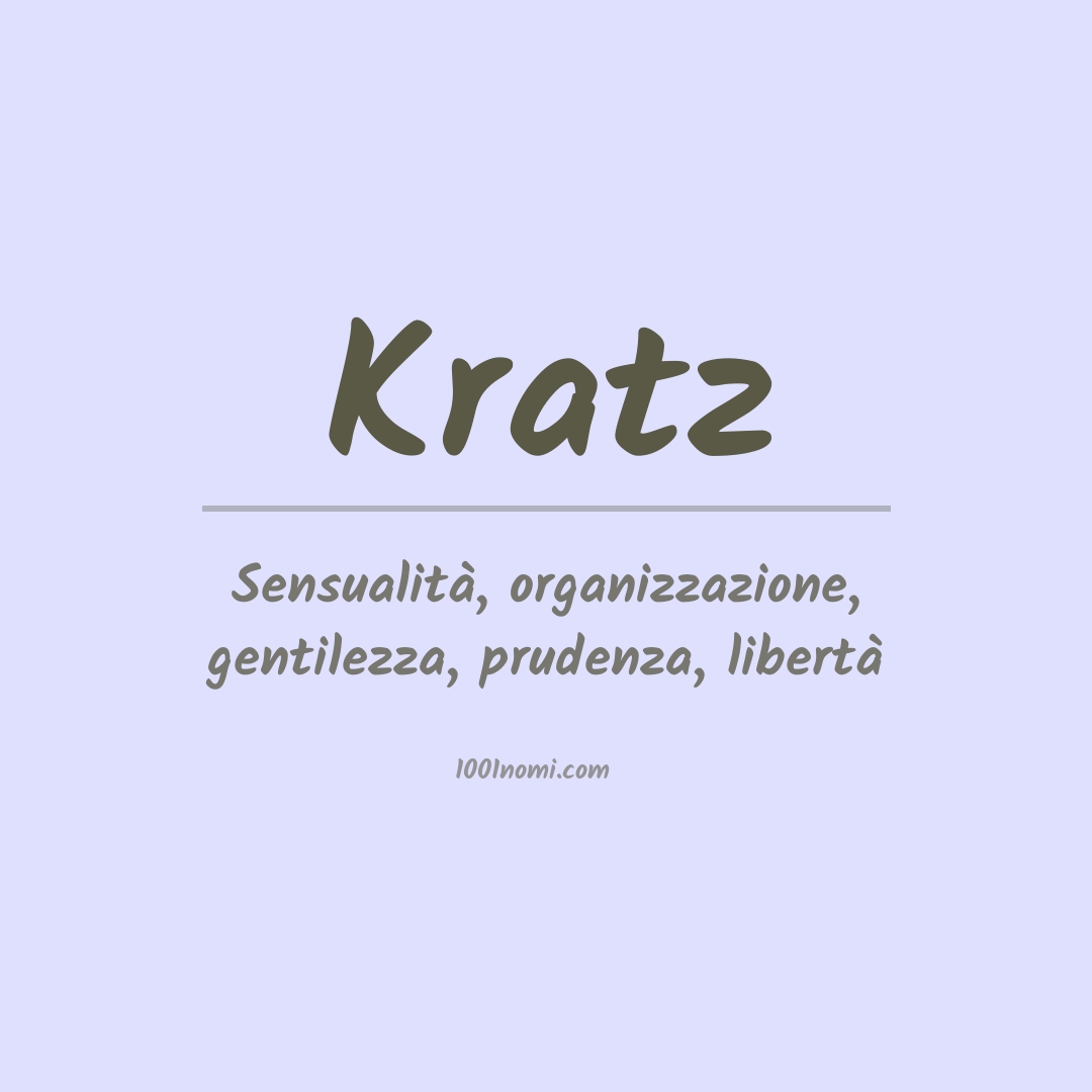 Significato del nome Kratz