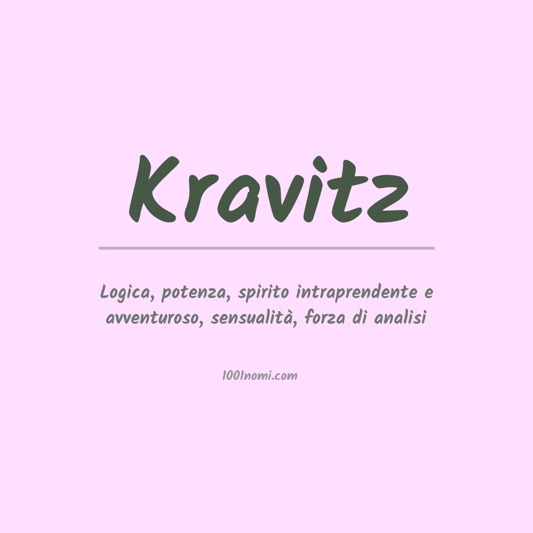 Significato del nome Kravitz