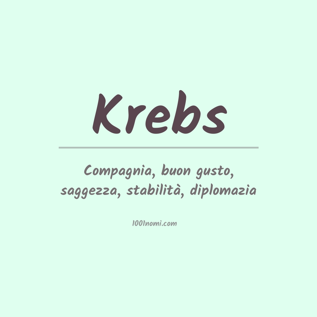 Significato del nome Krebs