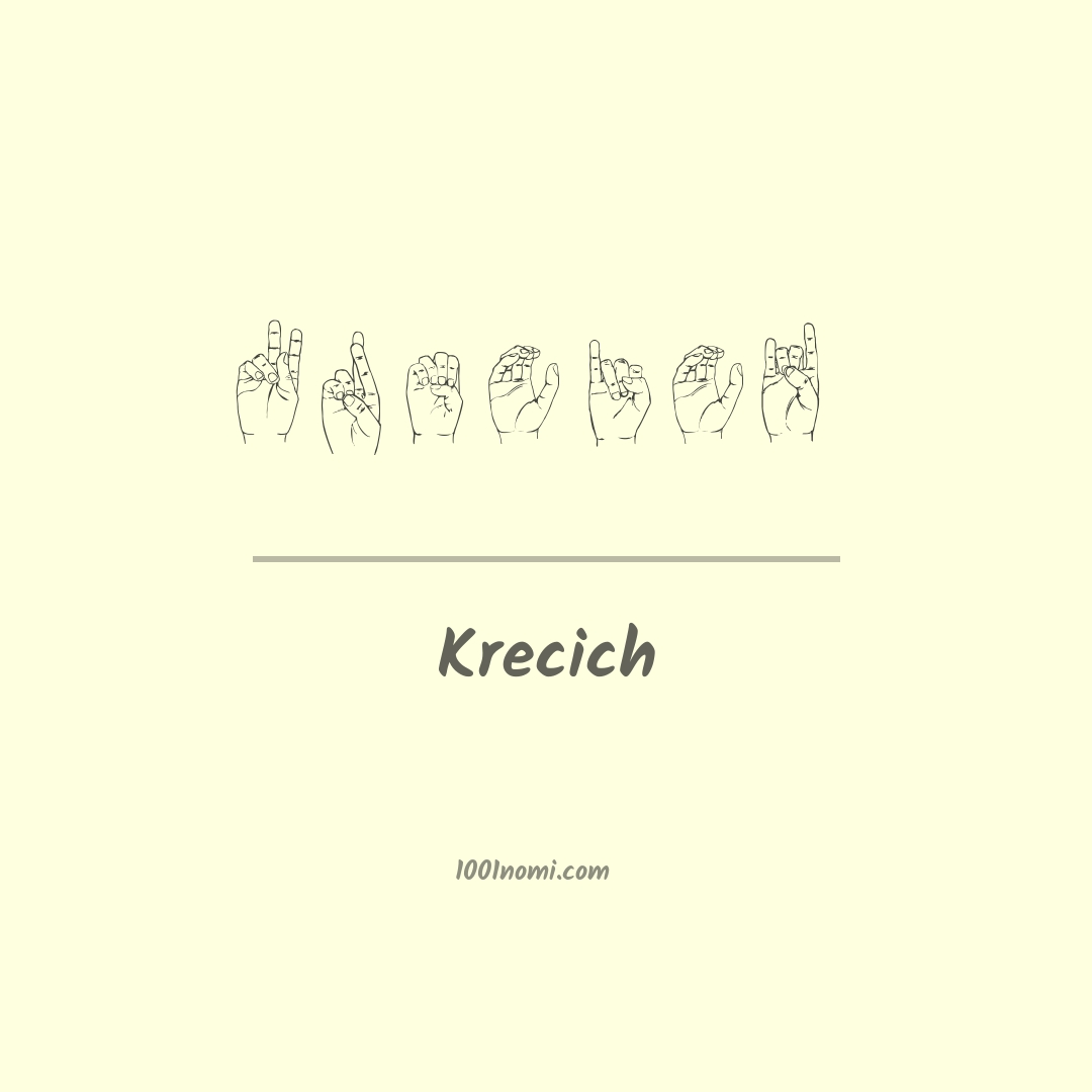 Krecich nella lingua dei segni