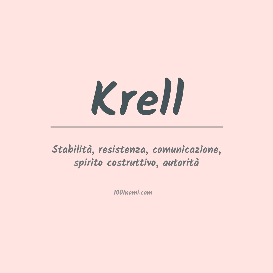 Significato del nome Krell