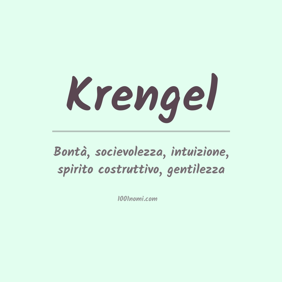 Significato del nome Krengel