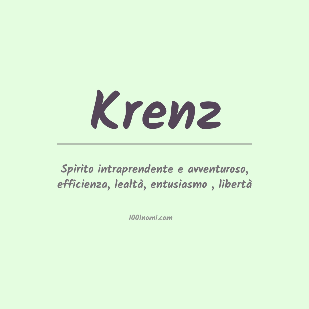 Significato del nome Krenz