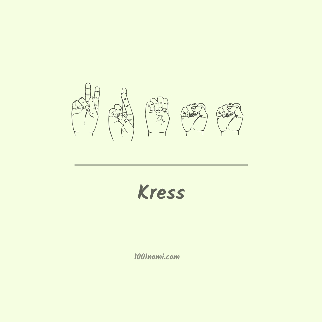 Kress nella lingua dei segni