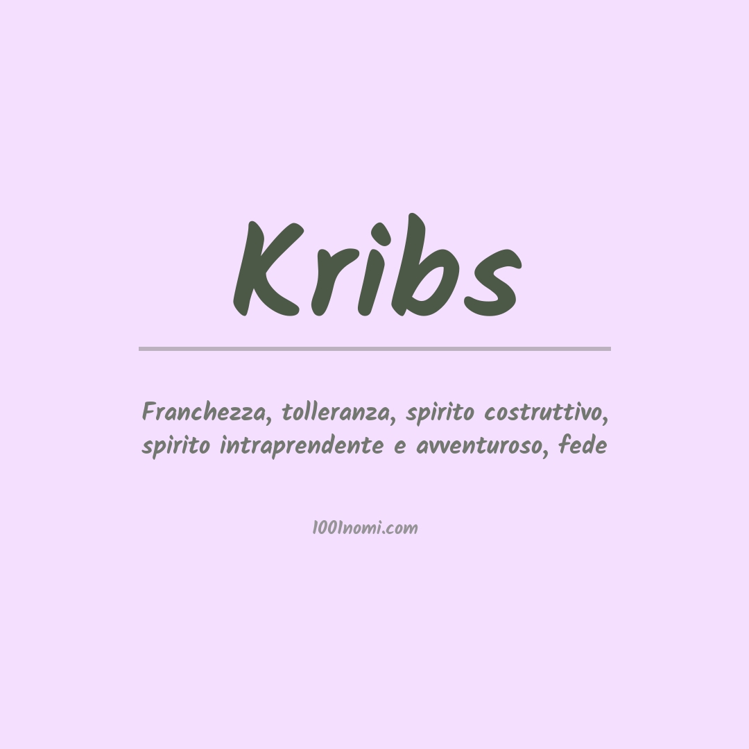 Significato del nome Kribs