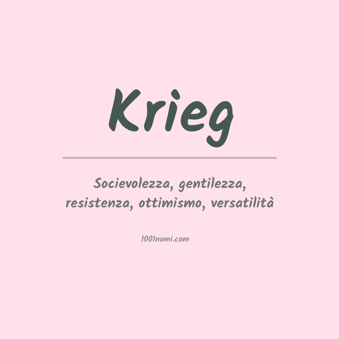 Significato del nome Krieg