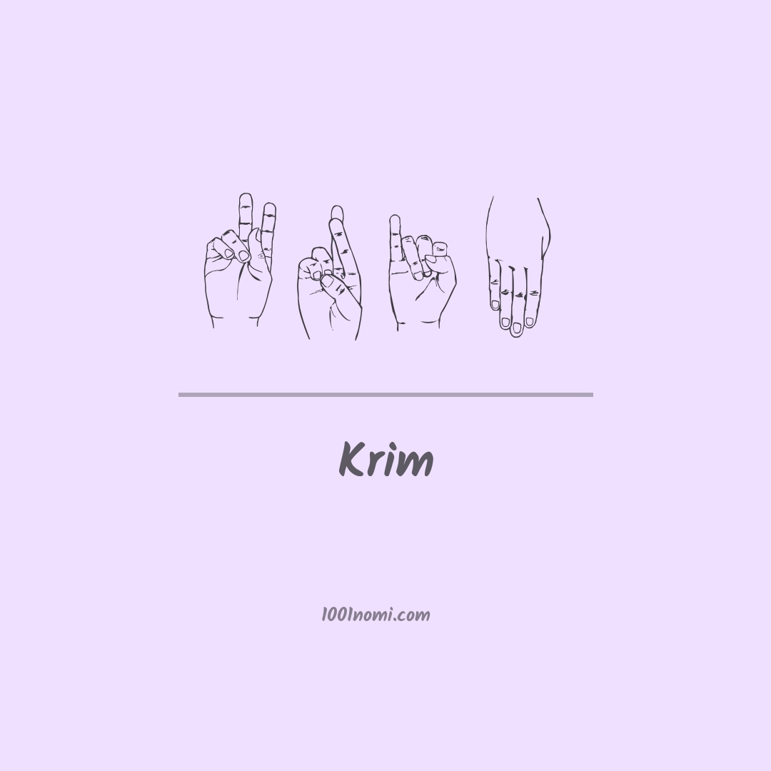 Krim nella lingua dei segni