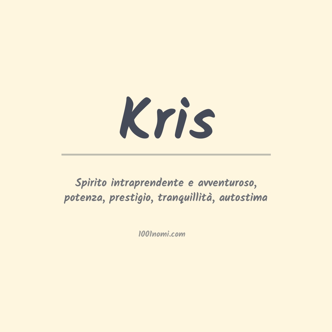 Significato del nome Kris