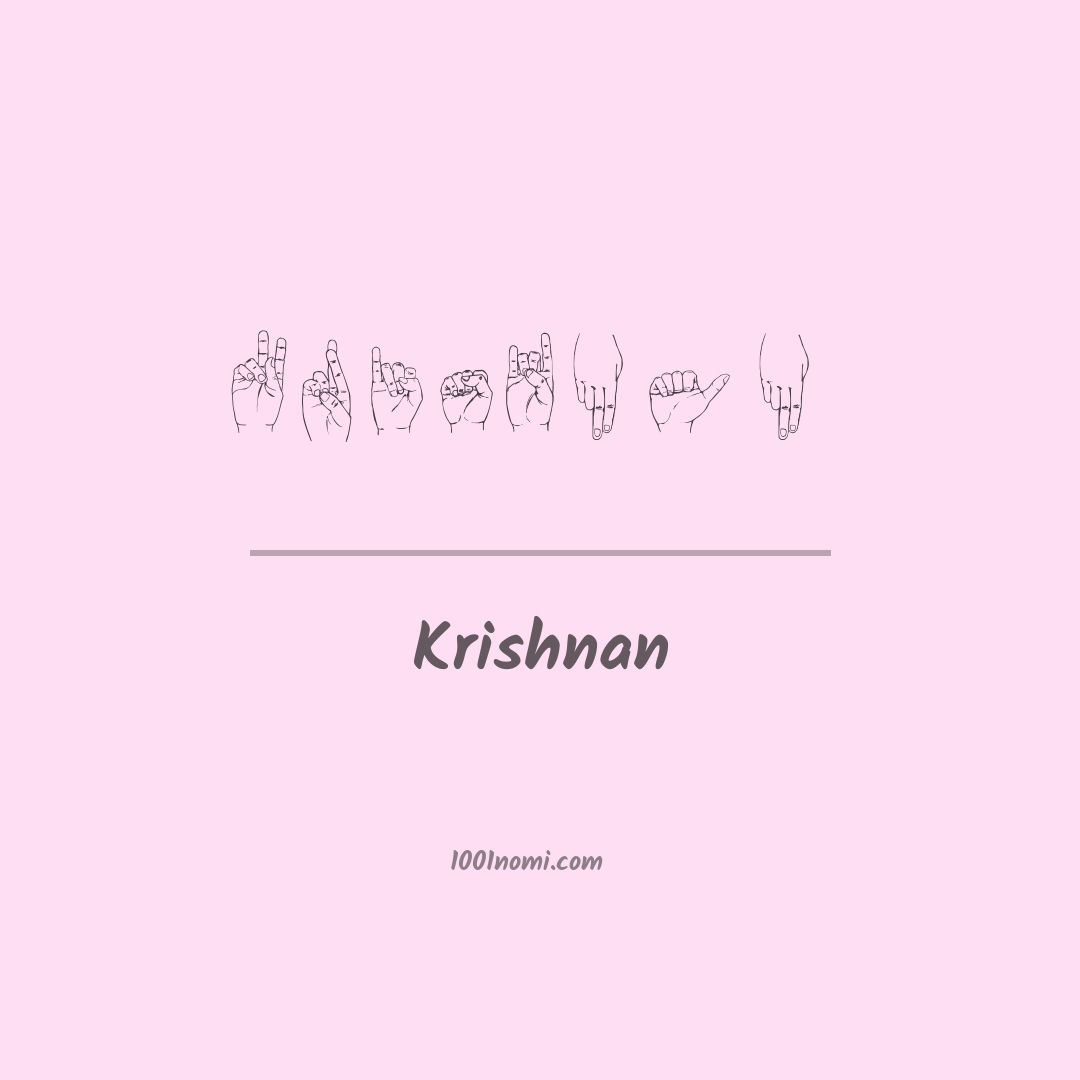Krishnan nella lingua dei segni