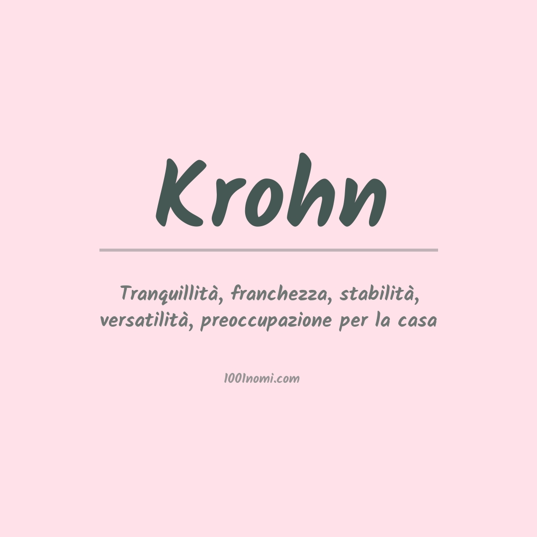 Significato del nome Krohn