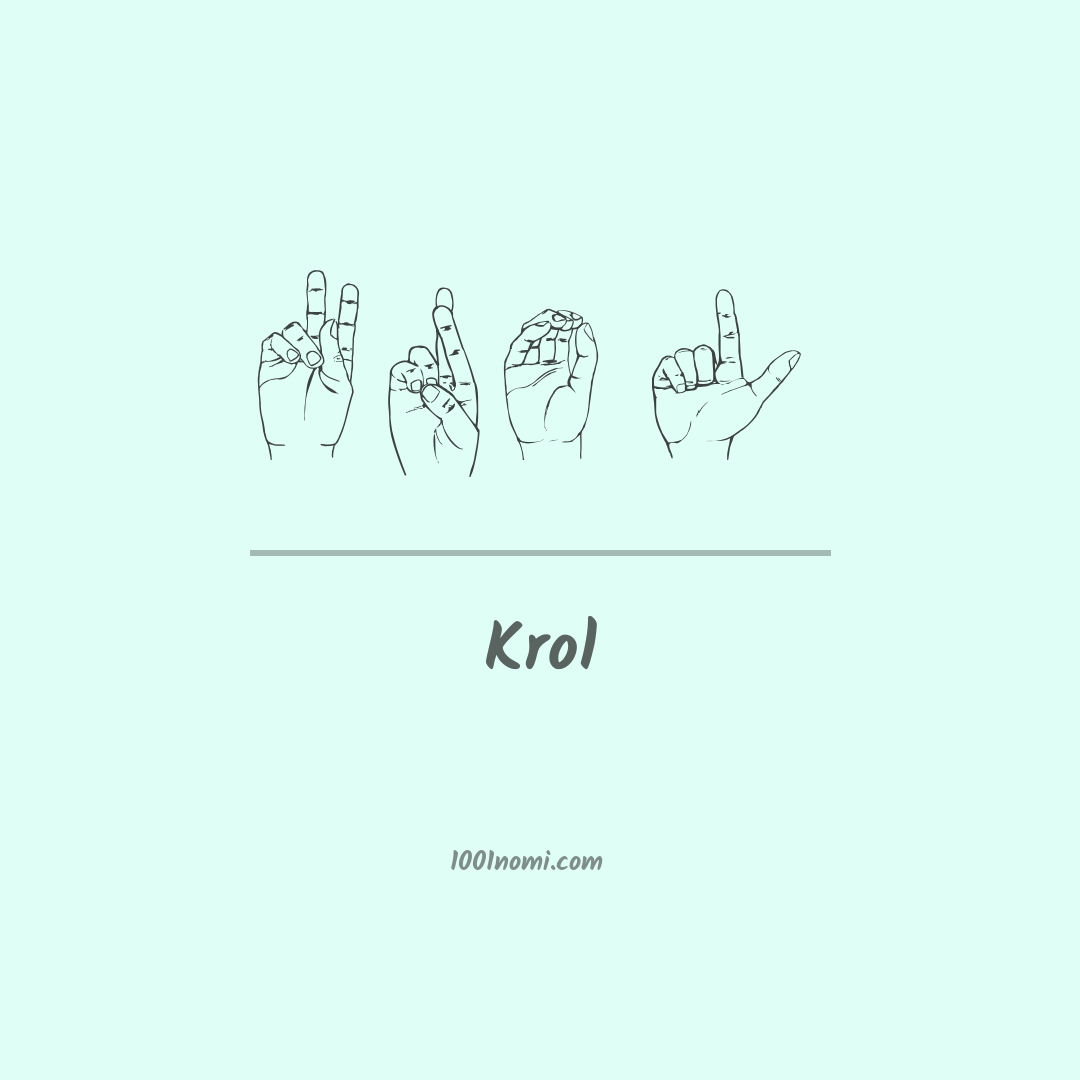 Krol nella lingua dei segni