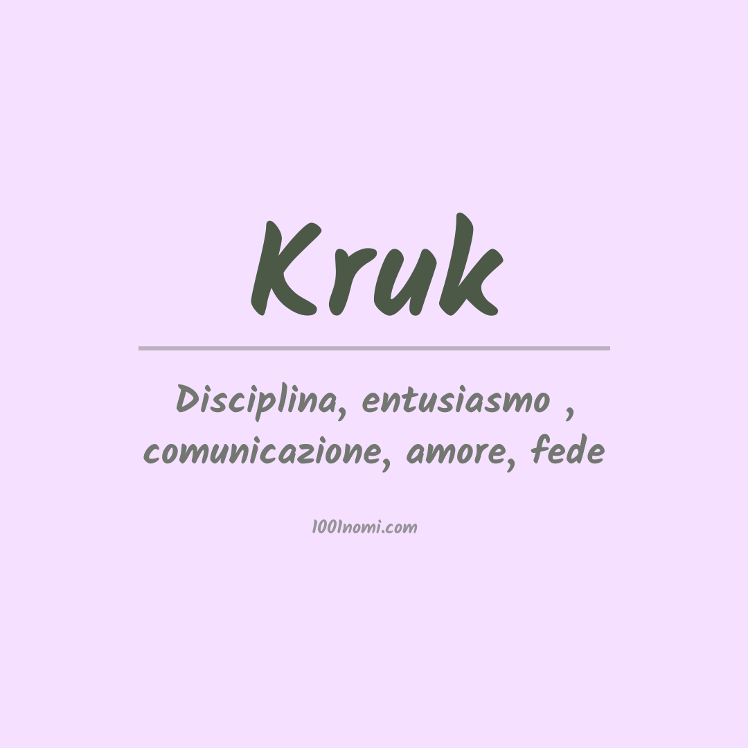 Significato del nome Kruk