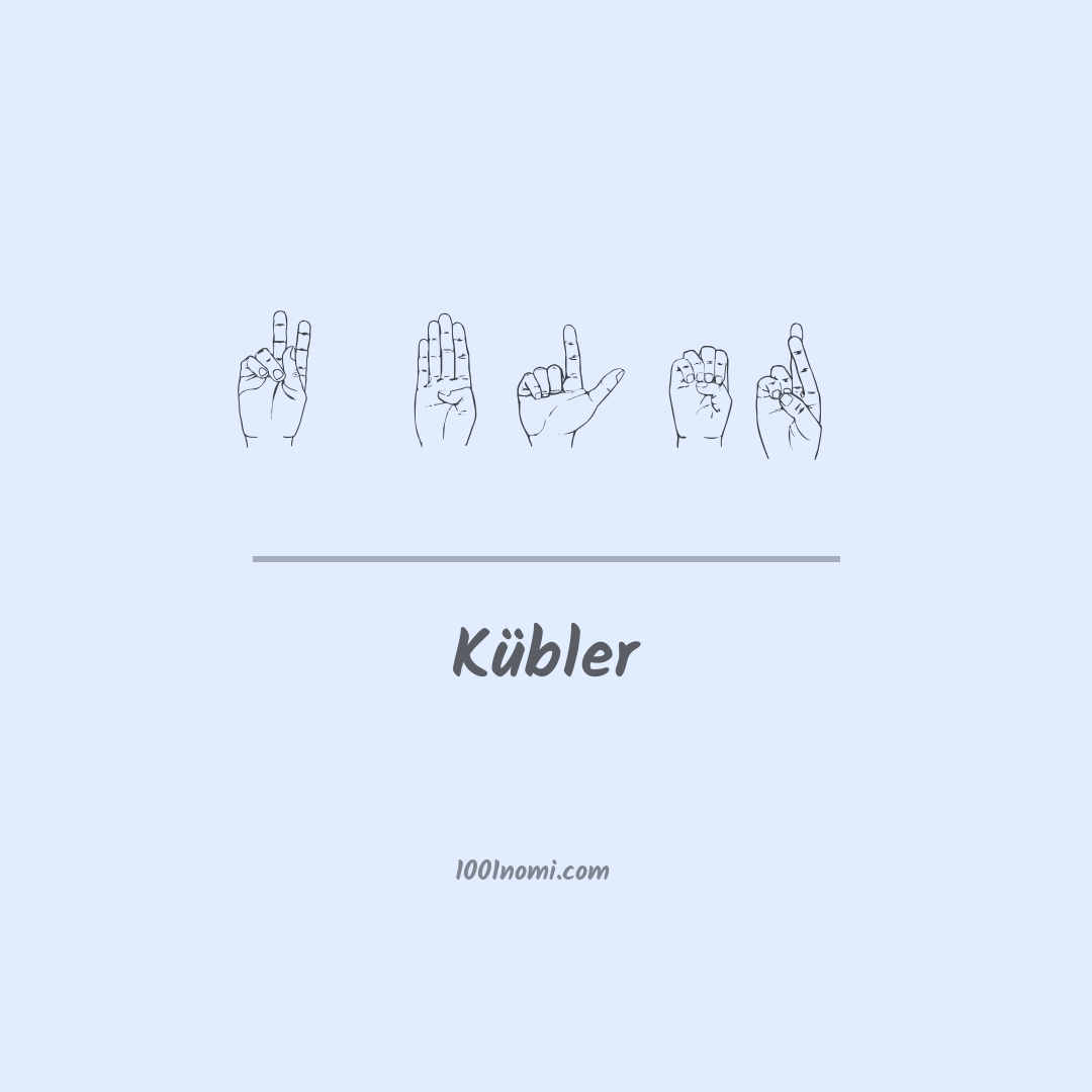 Kübler nella lingua dei segni Kübler nella lingua dei segni