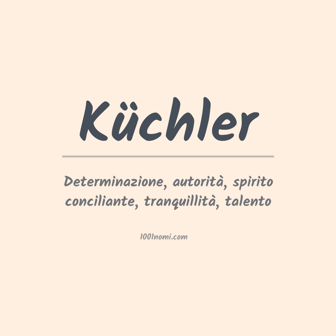 Significato del nome Küchler