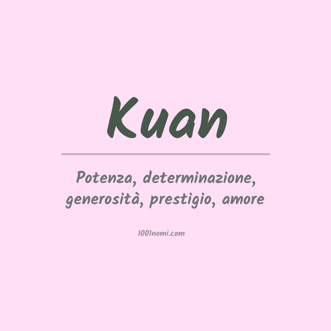 Significato del nome Kuan