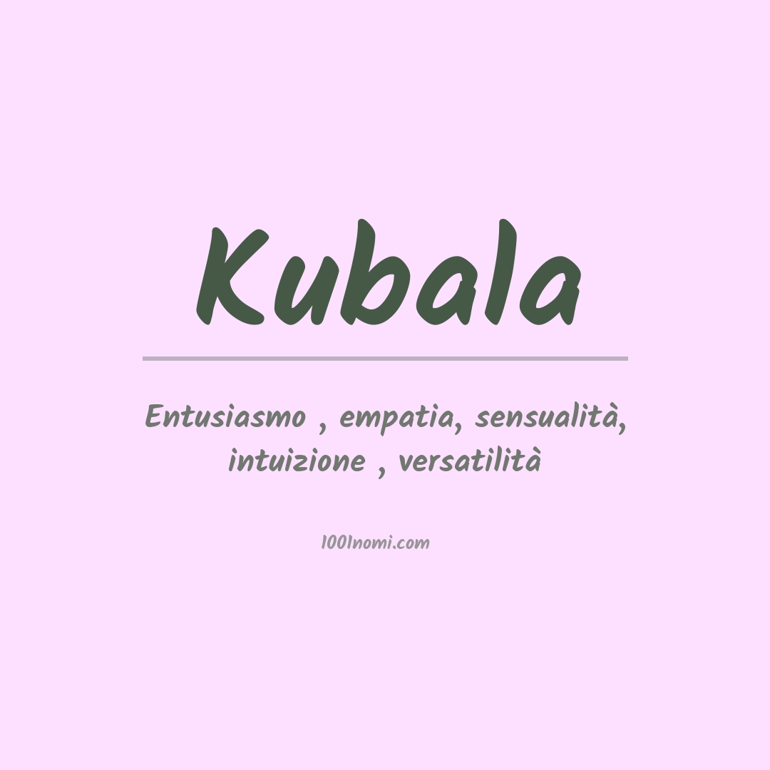 Significato del nome Kubala