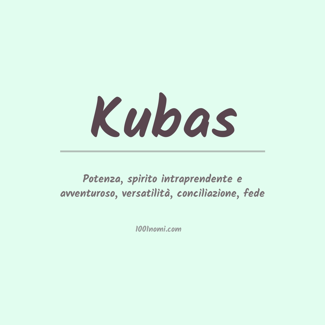 Significato del nome Kubas