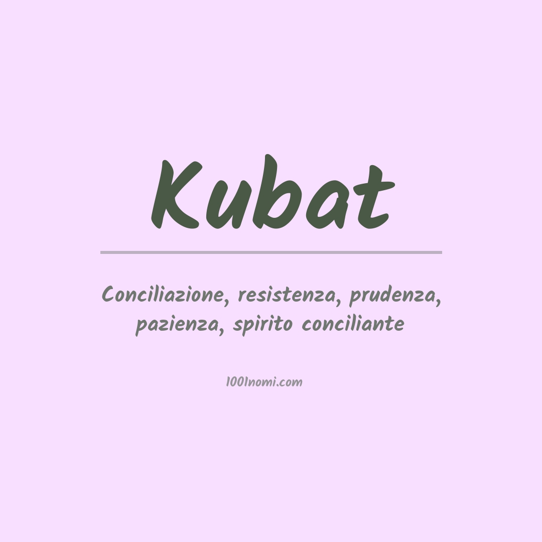 Significato del nome Kubat