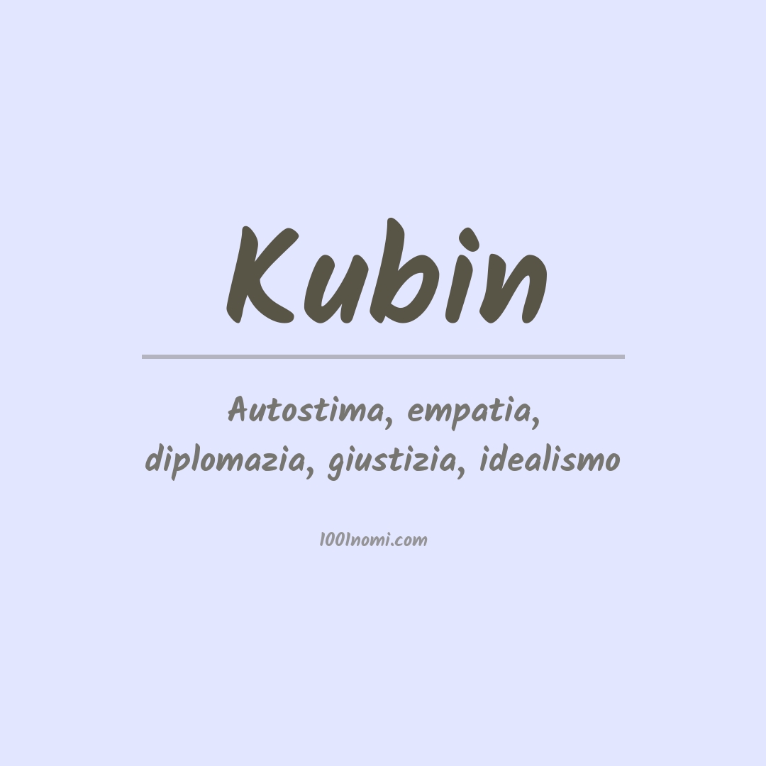 Significato del nome Kubin