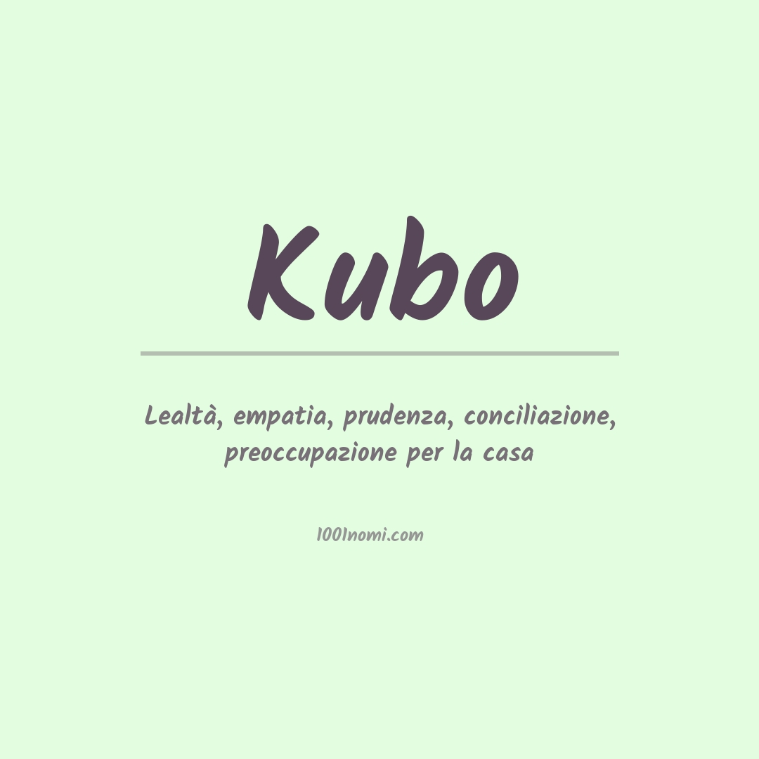 Significato del nome Kubo