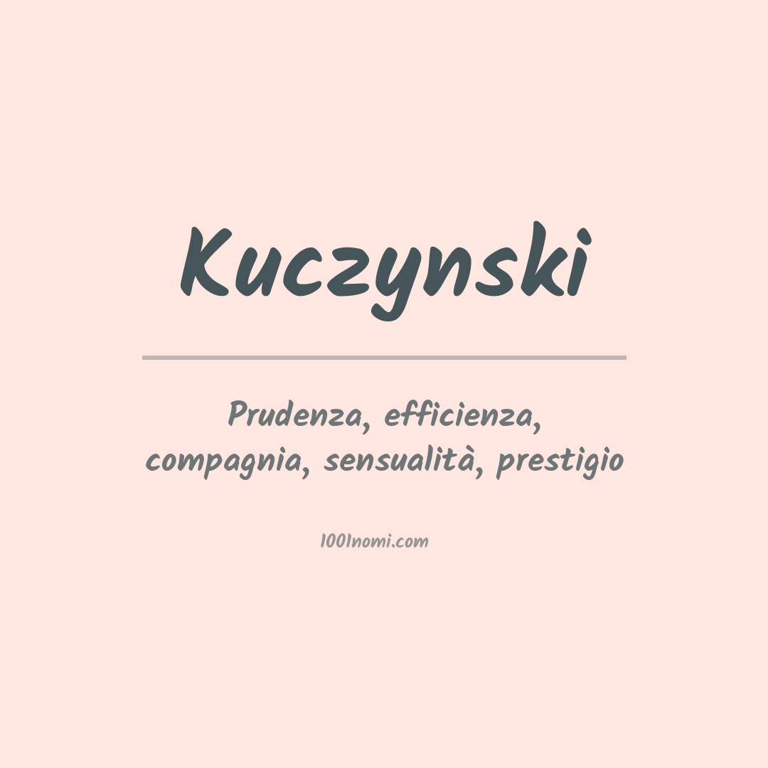 Significato del nome Kuczynski