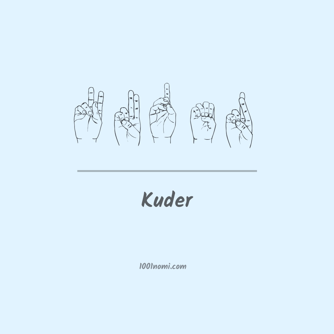 Kuder nella lingua dei segni