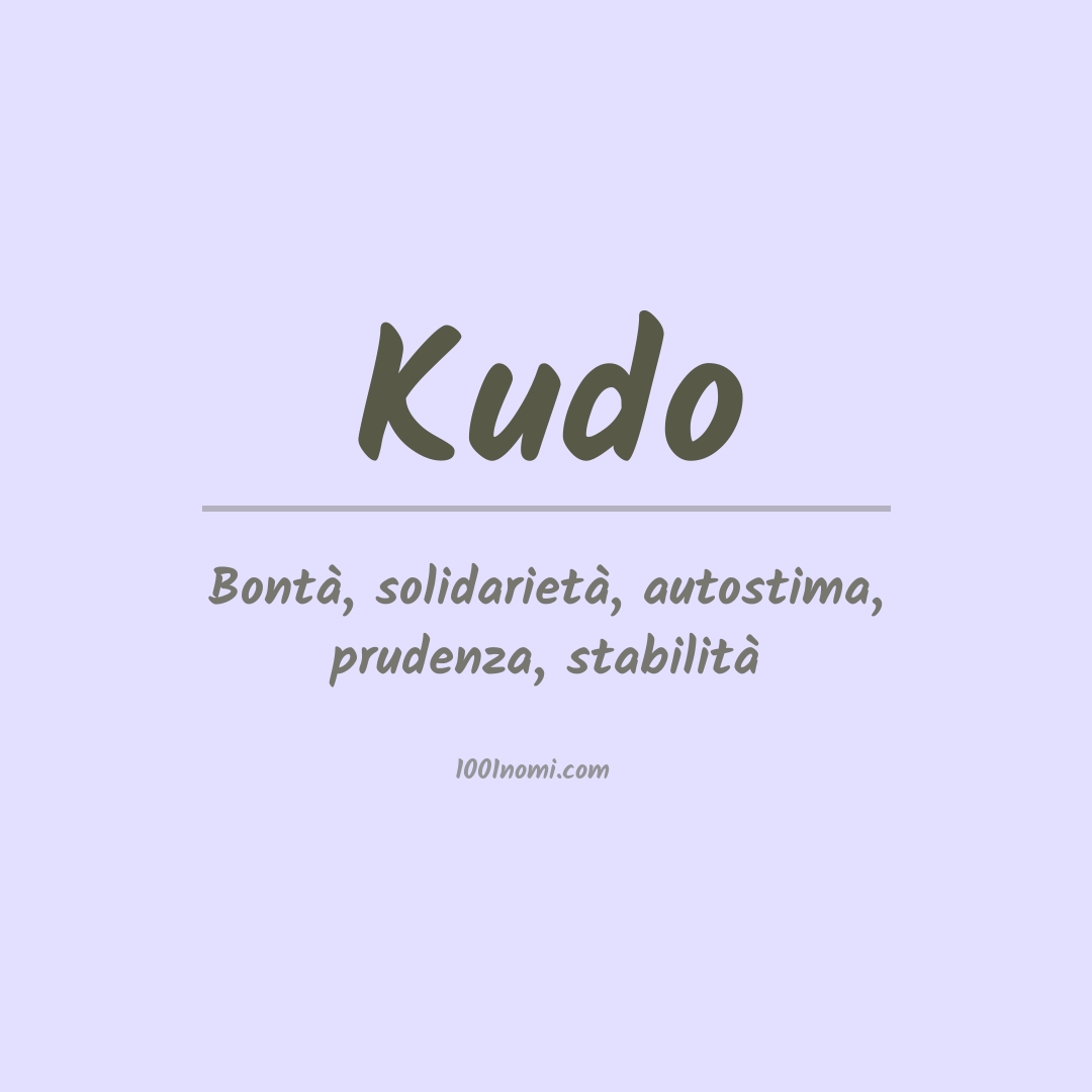 Significato del nome Kudo