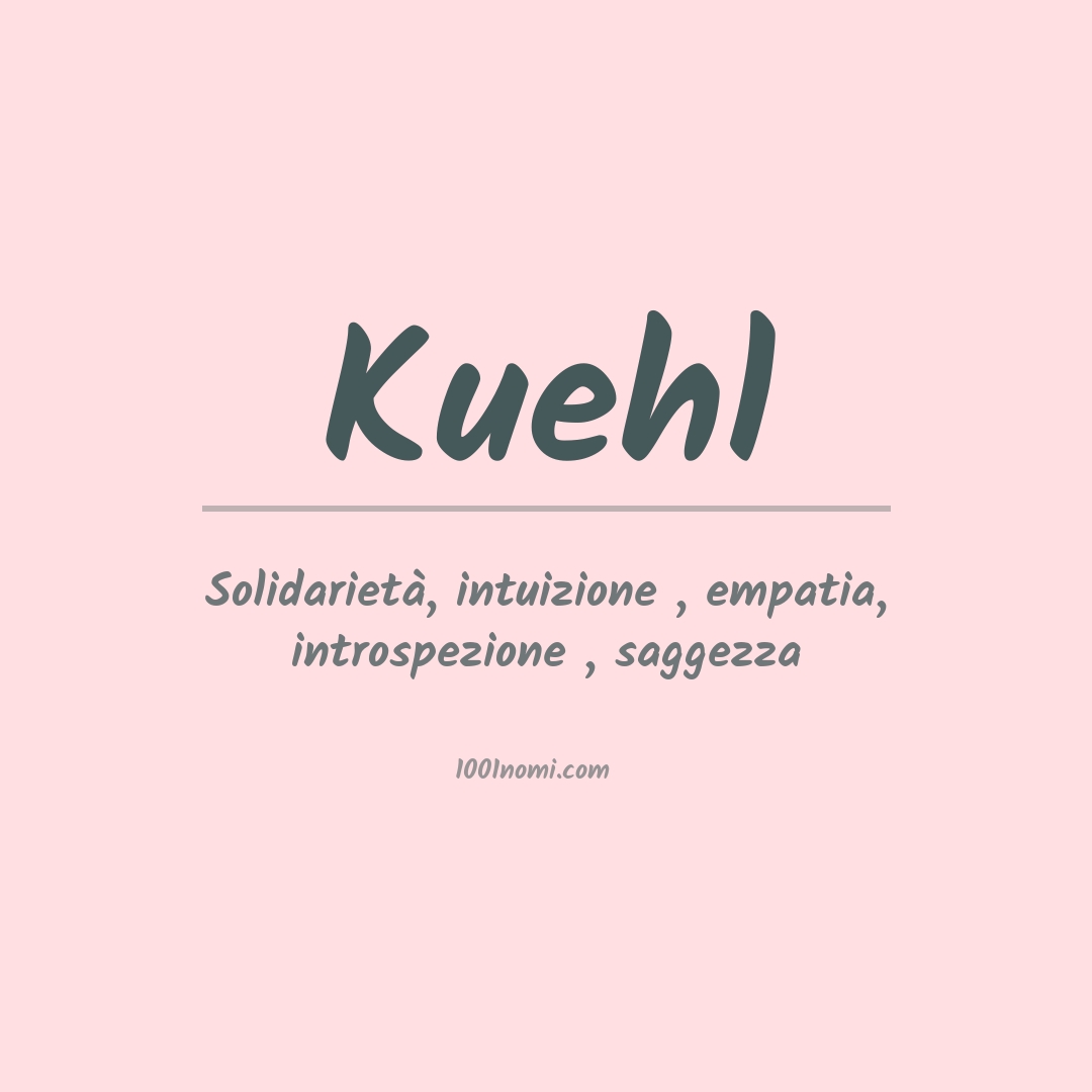 Significato del nome Kuehl