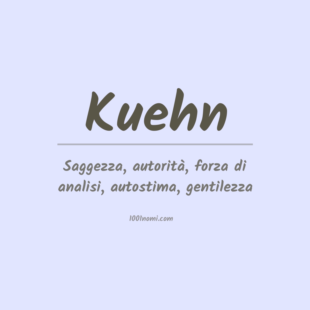 Significato del nome Kuehn