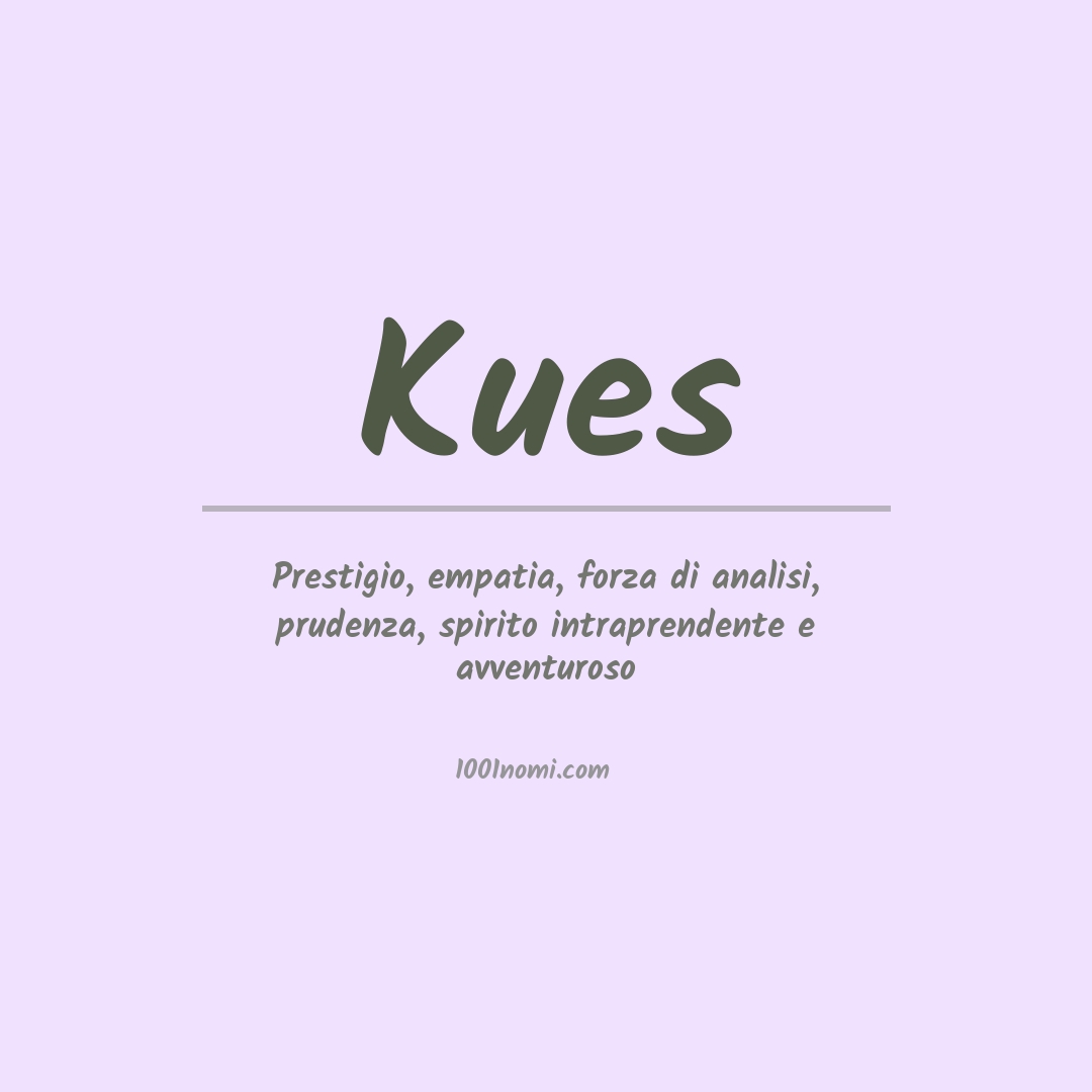 Significato del nome Kues