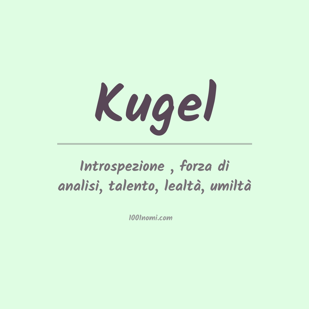 Significato del nome Kugel