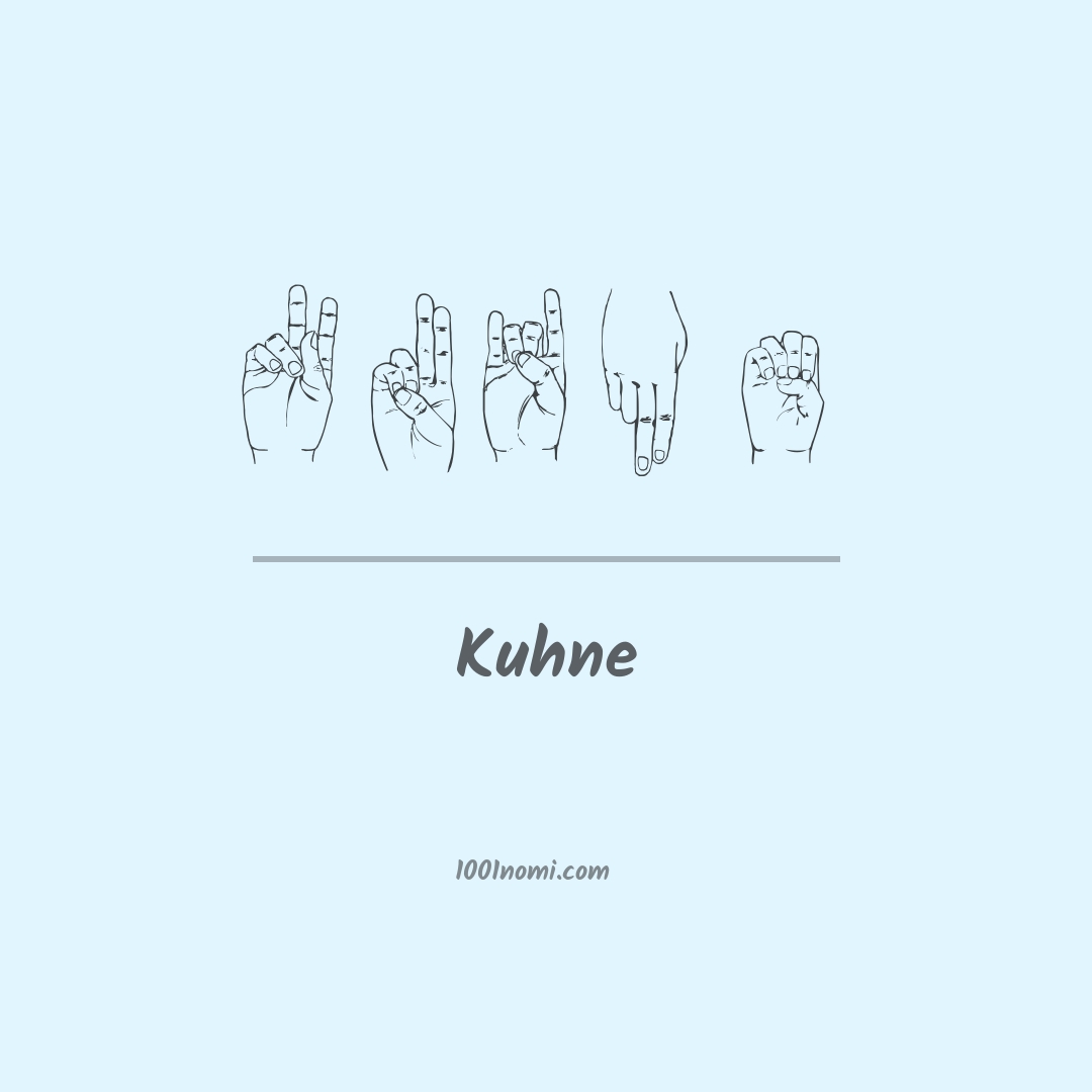 Kuhne nella lingua dei segni