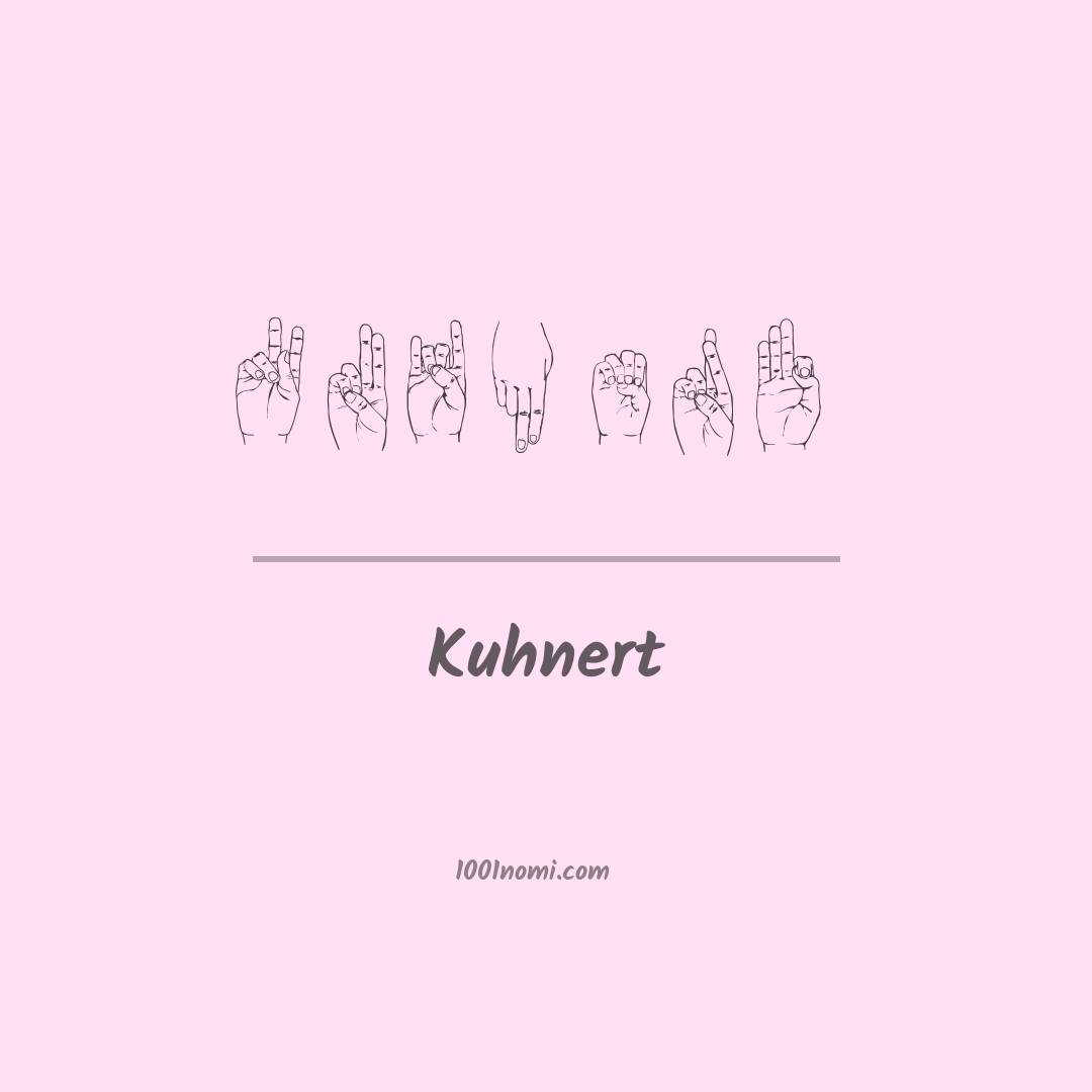 Kuhnert nella lingua dei segni