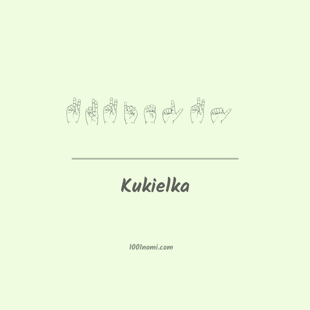 Kukielka nella lingua dei segni
