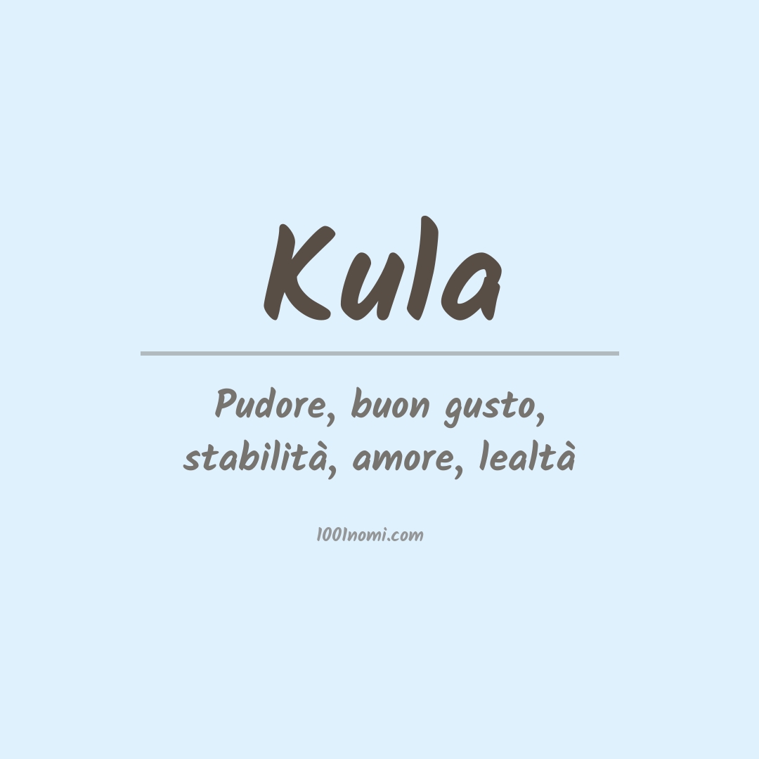 Significato del nome Kula