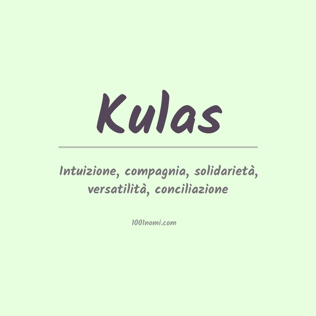 Significato del nome Kulas