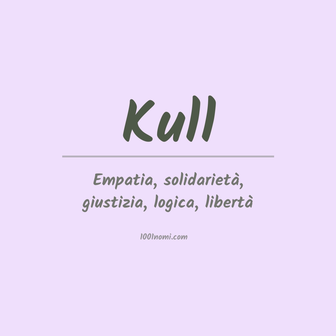 Significato del nome Kull