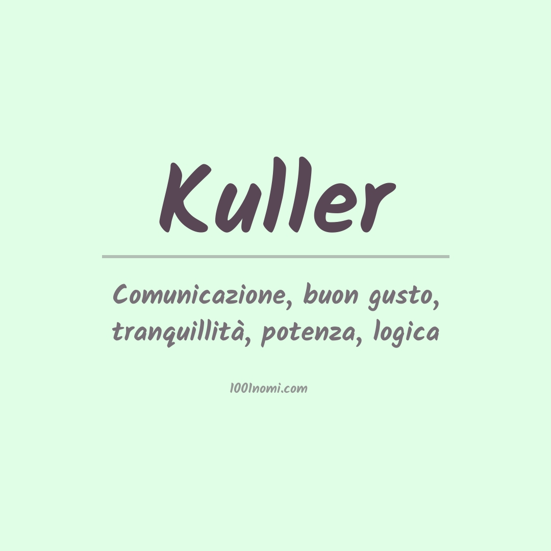 Significato del nome Kuller