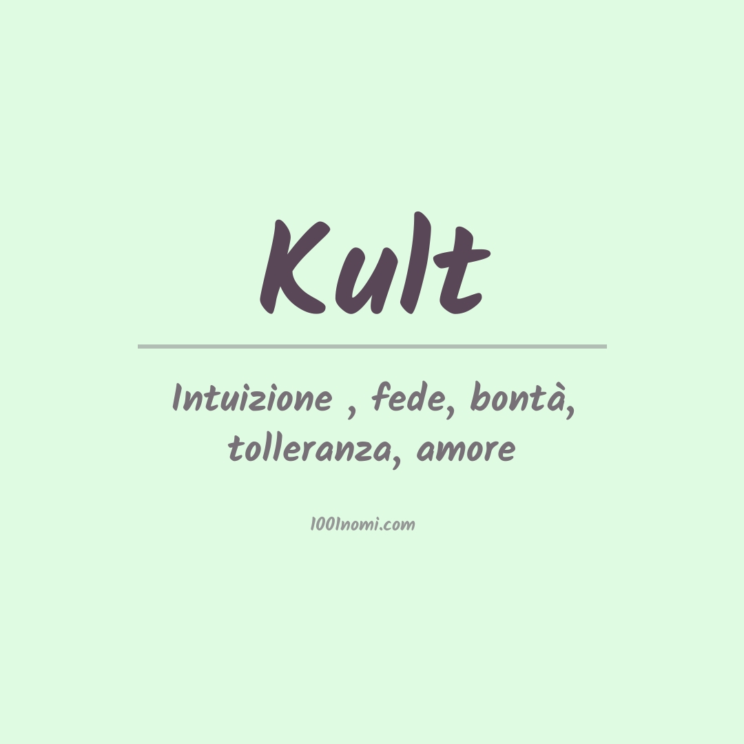 Significato del nome Kult