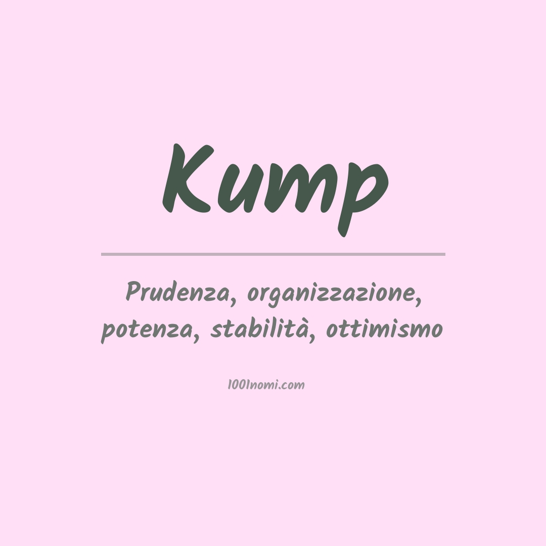 Significato del nome Kump