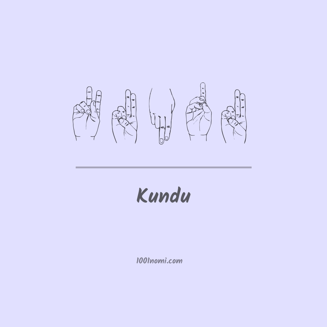 Kundu nella lingua dei segni