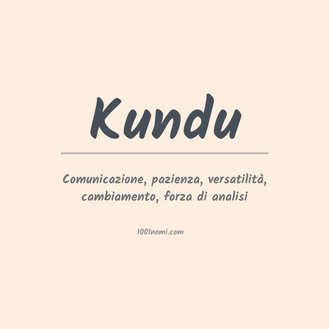 Significato del nome Kundu