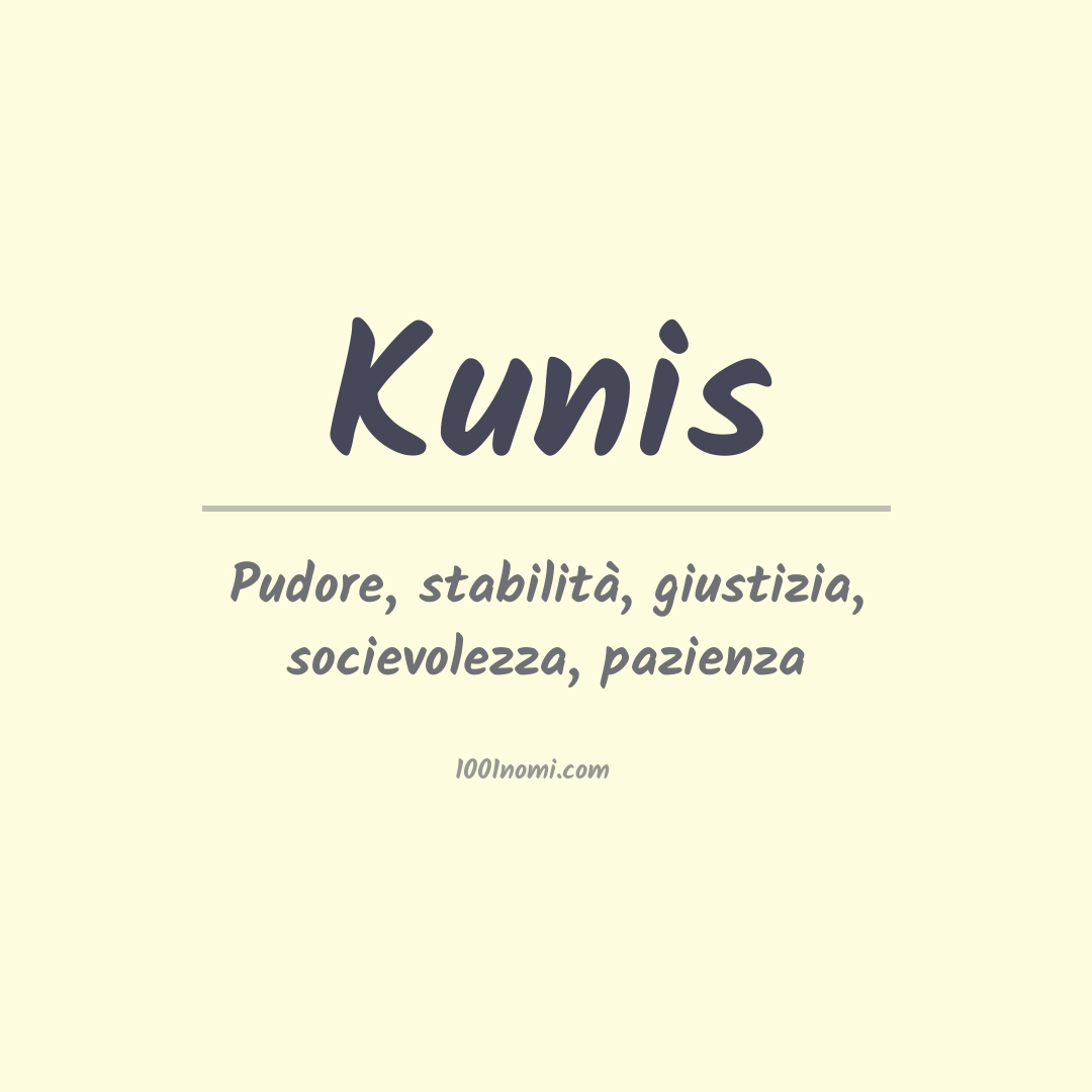 Significato del nome Kunis