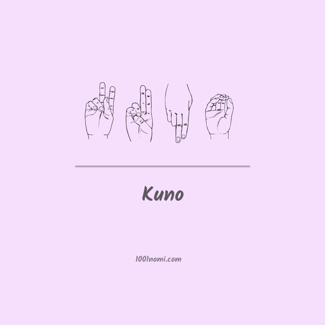 Kuno nella lingua dei segni
